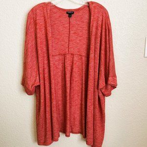 Torrid Orange Open Cardigan Sweater 5 5X